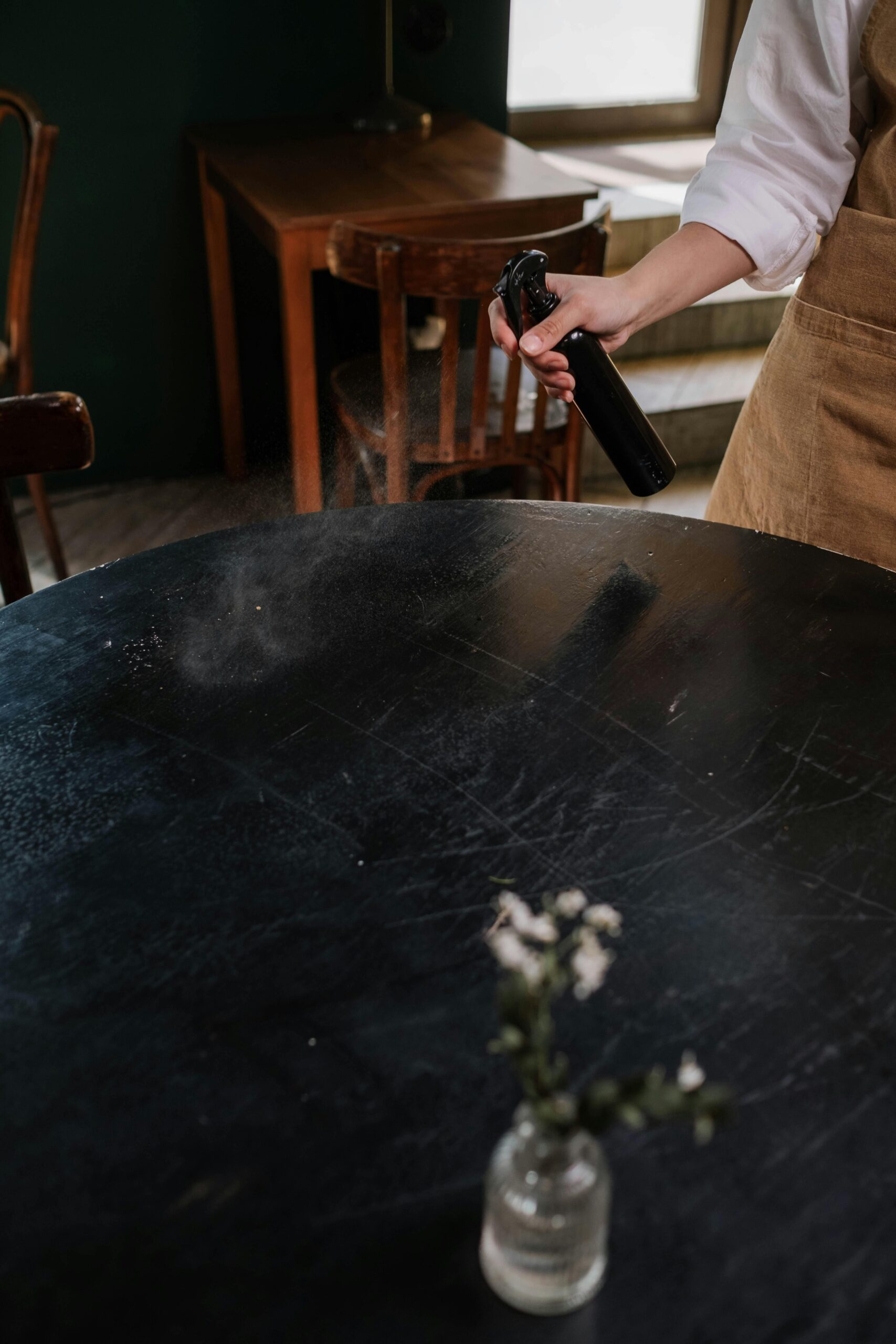 Airbnb kitchen cleaning in the Poconos with counters reset for guests